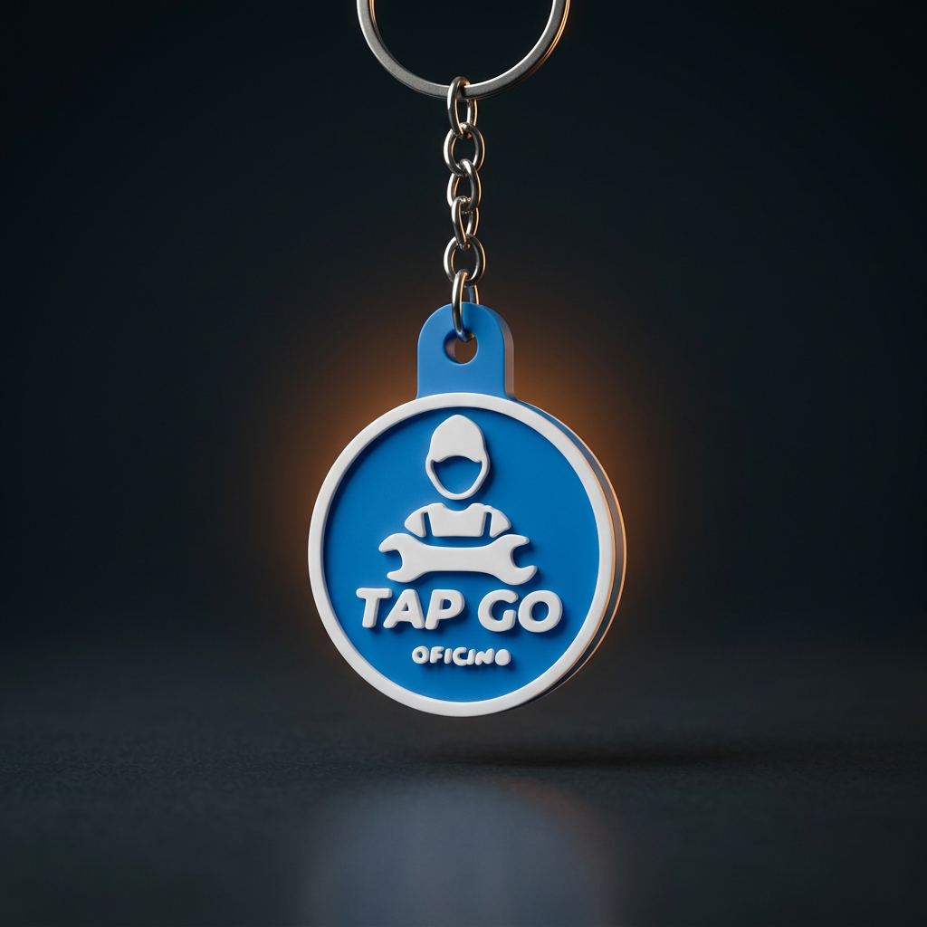 Tap Tag Oficina azul e branca